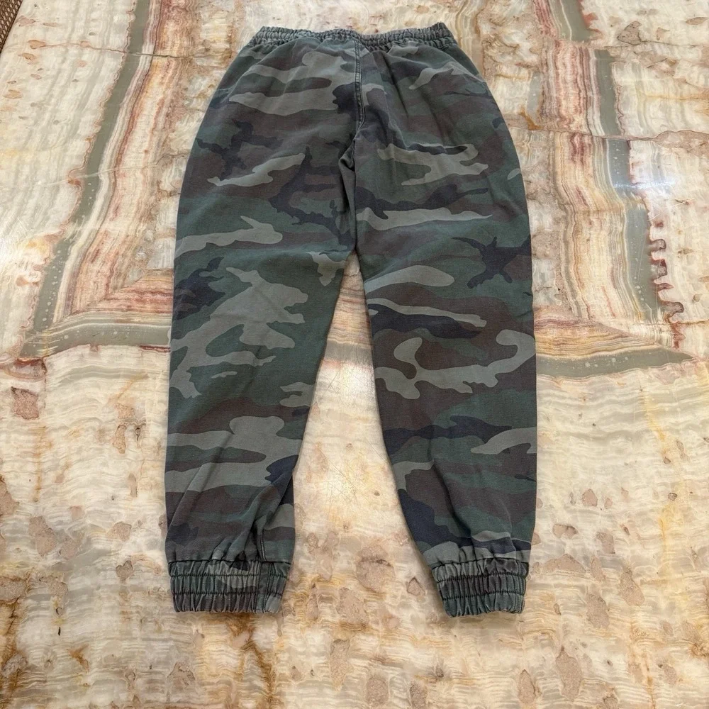 TNA Aritzia Camo Jogger Pants XS Green Drawstring Utility Casual Pants